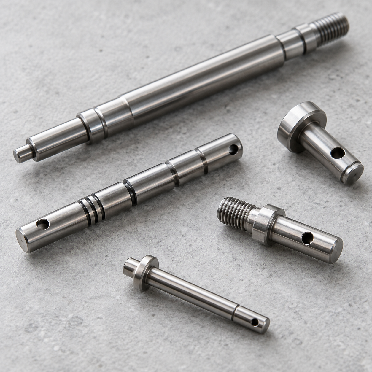 Conceptual stainless steel precision pins and shafts